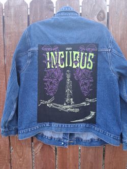 Large Denim Jacket With Incubus Back Patch