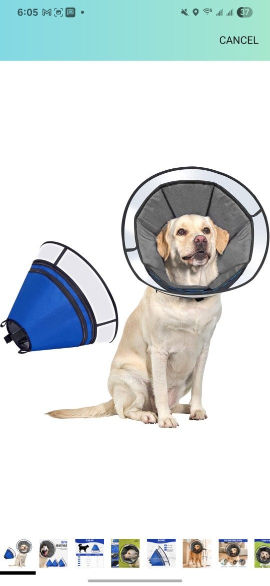 Soft Dog Cone Collar for Dogs After Surgery, OneTigris Adjustable Head Cone for Large Dogs, Neck Cone Alternative Elizabethan Dog Recovery Collars Pre