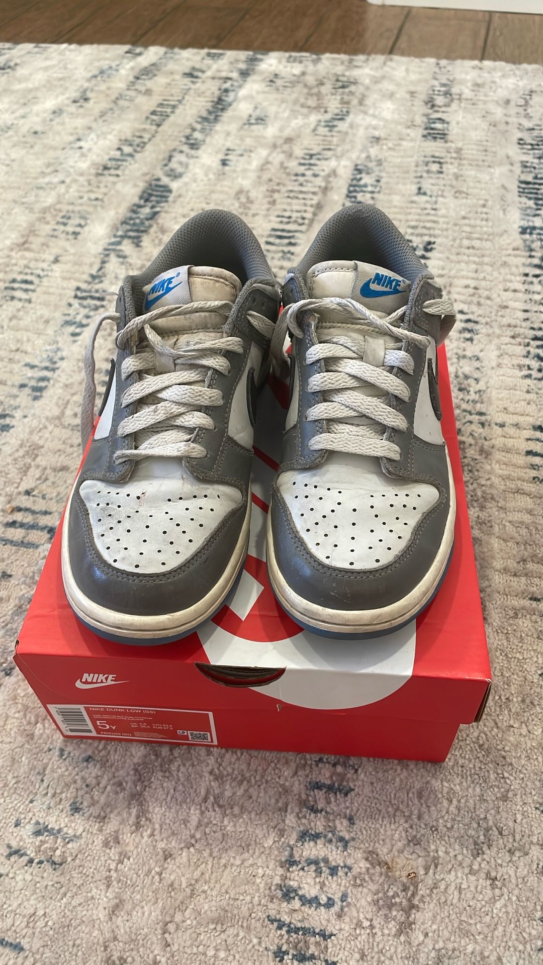 Nike Dunk Low: Cool Grey/Black-pure Platinum Size 5