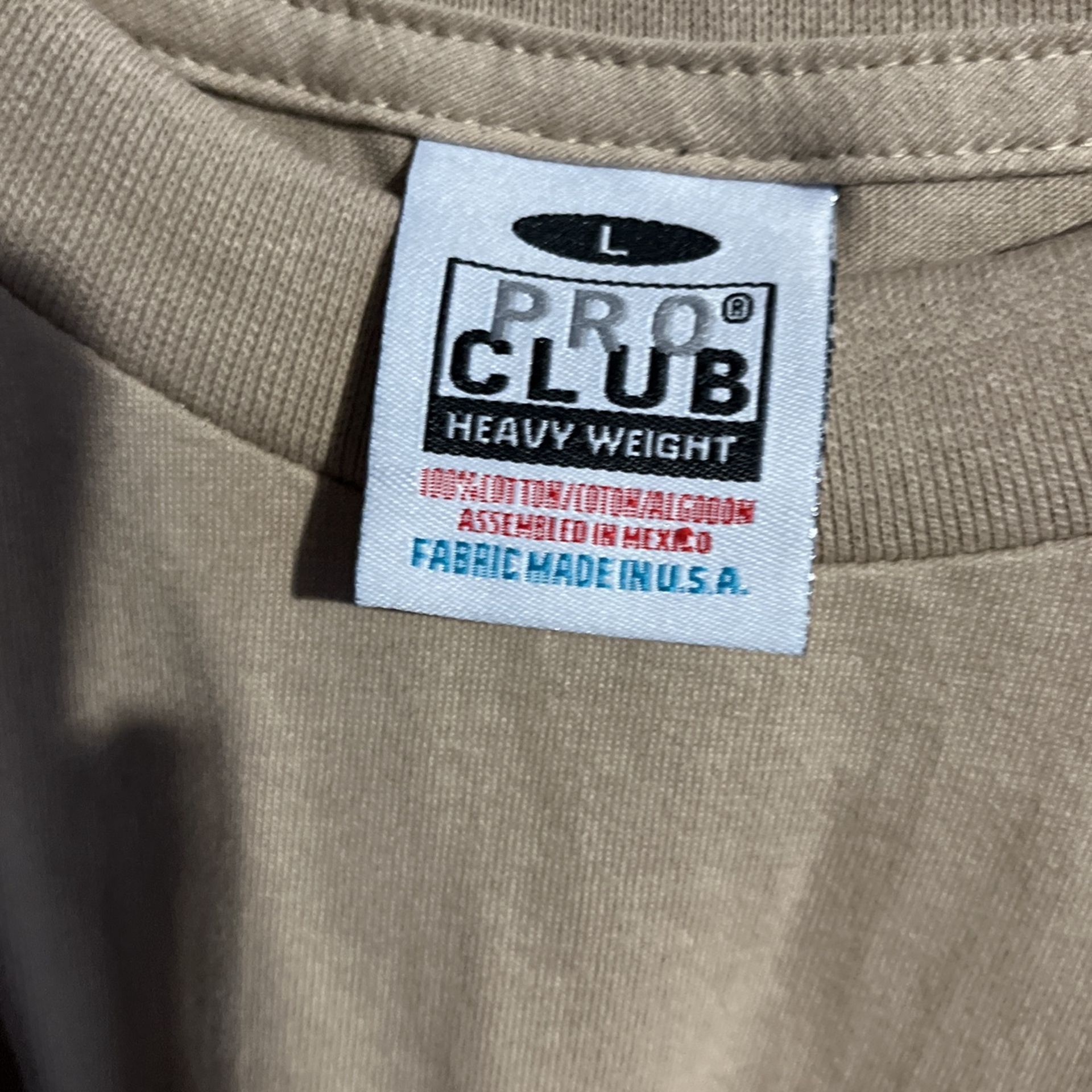 Pro Club Khaki Size Large Shirt 5 For 2 Shirts