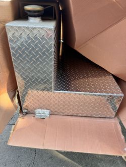 NEW 75 Gallon Aluminum L-Shape Transfer Tank TT-75-L-T-P Truck Fuel/Diesel Tank