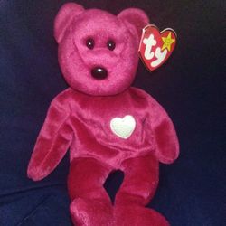 Rare Retired Vintage Valentina TY Beanie Baby  WITH HOLOGRAM TUSH TAG & 1(contact info removed) Date ERRORS  $50