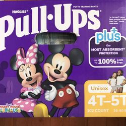 Huggies Pull Ups Size 4-5t/102 Diapers Unisex 