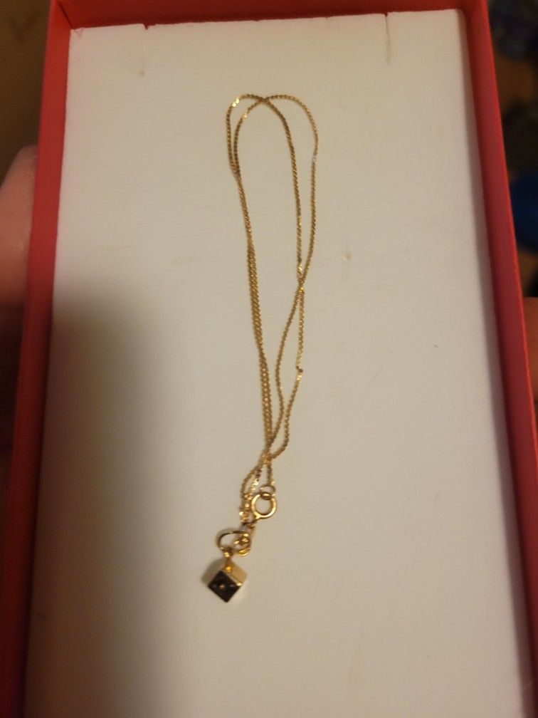 14k Gold Bracelet With A Dice