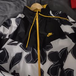 Nike Tech Sweat Jacket Yellow Black Sz L