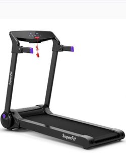 COSTWAY 3HP Electric Folding Treadmill with Bluetooth Speaker
