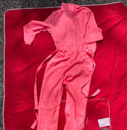 Pink jumpsuit!