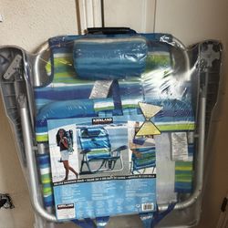 Beach Chair With Cooler Pack! 