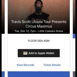 2 Travis Scott Vip Floor Tickets