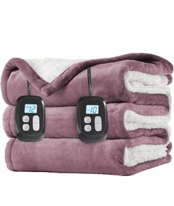 Electric Heated Blanket King Size 90 x 100, Dual Control, Fast Heating Blanket