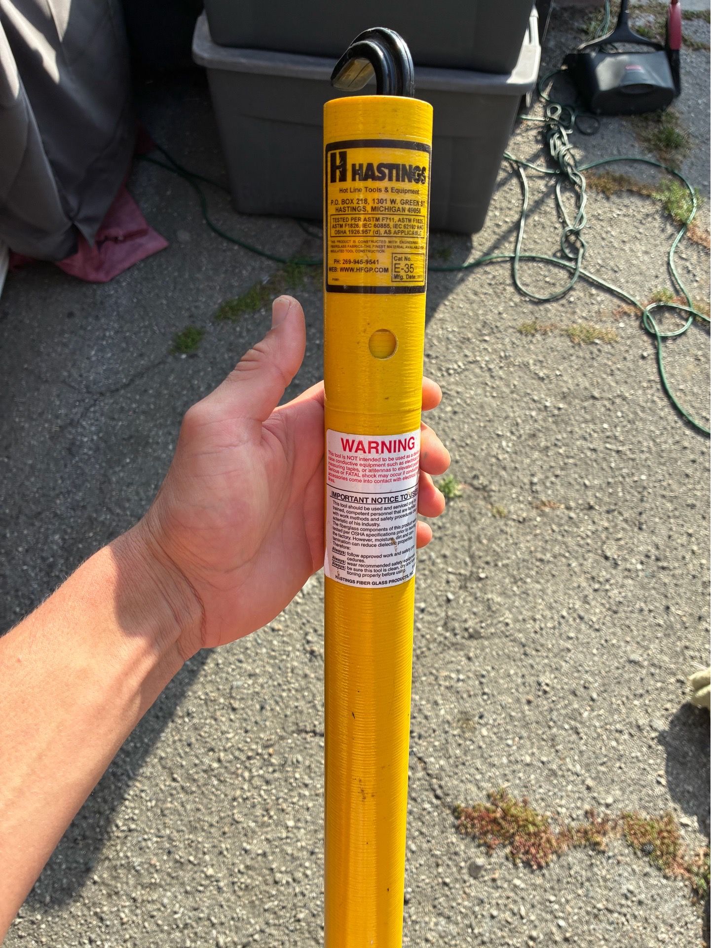 Hastings 35FT Fiberglass Tel-O-Pole Measuring Stick E-35