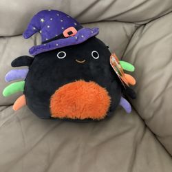 Squishmallow Gildie Black Spider Witch  Halloween