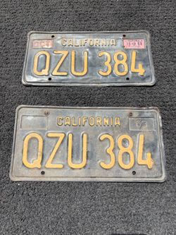 1963 California Plates