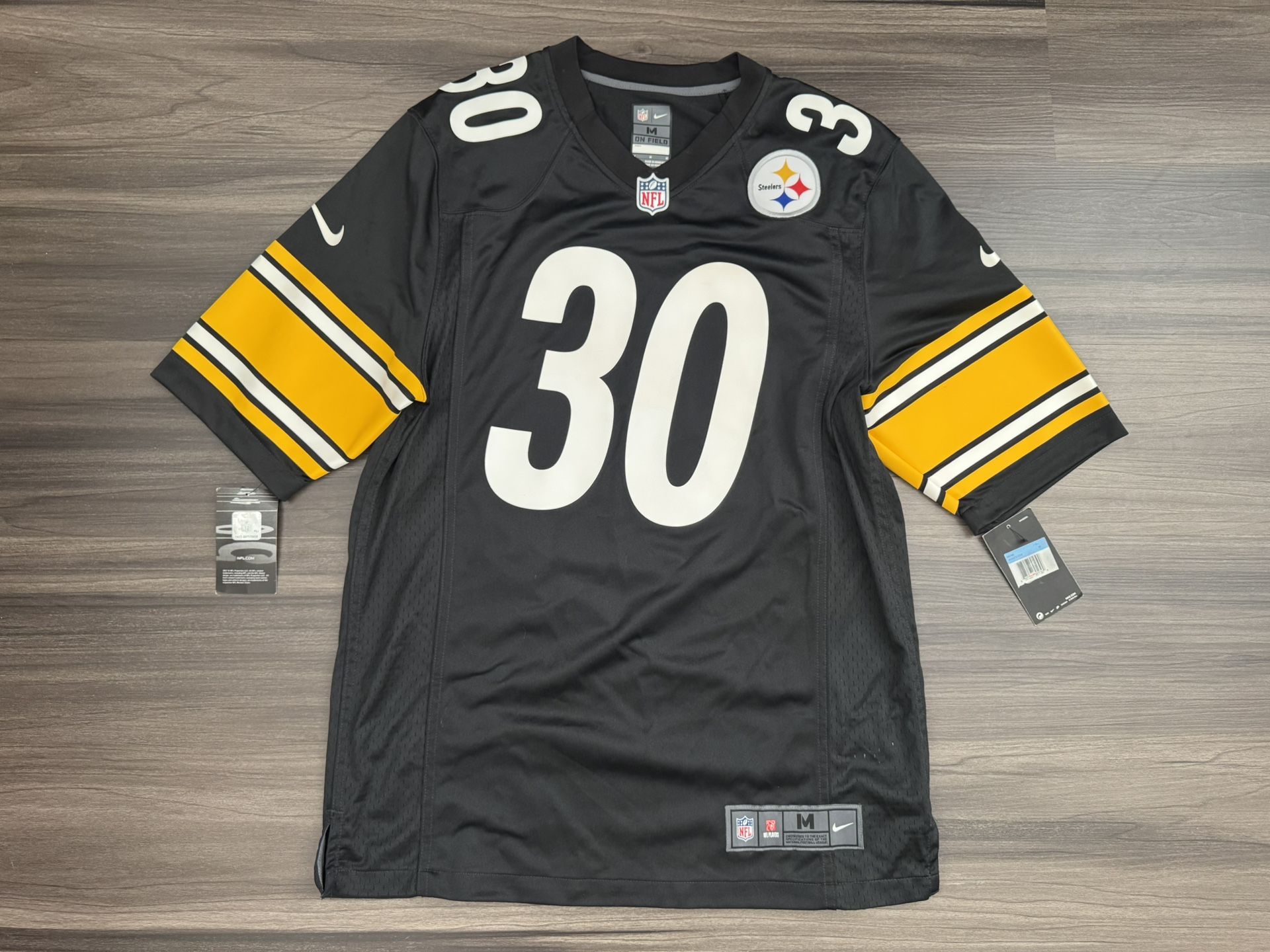 Nike Pittsburgh Steelers James Conner #30 NFL On Field Home Jersey Men’s Medium
