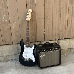 Squier Mini with a Fender Amp 