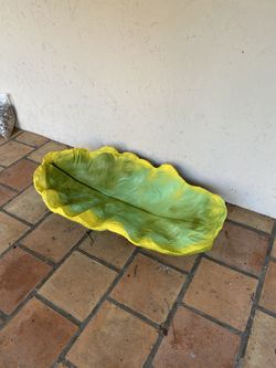 Handmade Banana leaf birdbath
