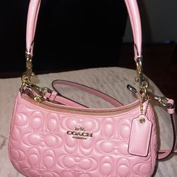 Authentic Pink Coach Teri Shoulder Bag