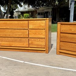 Mid-Century Dresser and Nightstand Buffet Credenza Webb Brand With Dovetail Drawers.