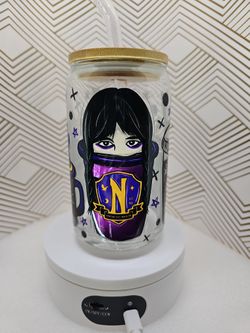 Wednesday Adams Libbey Tumbler Glass Cup