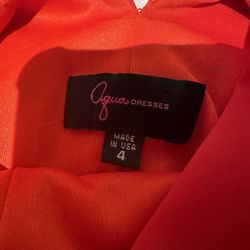 Aqua Red halter top exclusive, To Bloomingdale’s, Body Shaping, Stretch Fabric, Accordion Style Gown.  See measureme