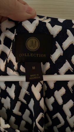Macy’s JM Collection Geometric Pattern Top SZ Medium
