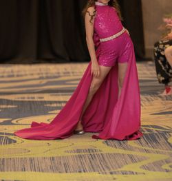 Pink Sequins Fun Fashion Size 9 Custom Made