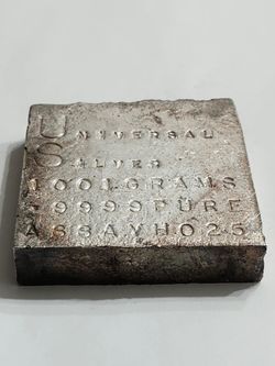 Vintage 1 Kilo .9999 Silver Bar - 1,101 Grams