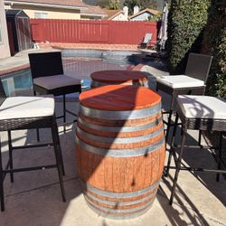 Wine Barrel Tables & Chairs