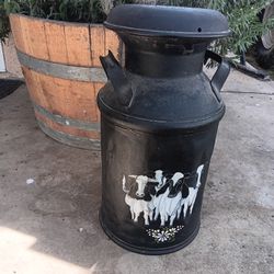Vintage Steel Milk Can