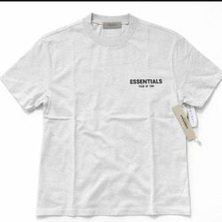 Essentials Fear of God light oatmeal cotton t-shirt