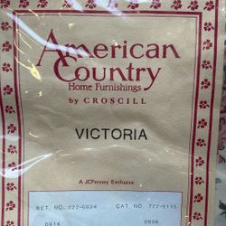 VTG JCPenney Croscill American country Queen Sheets And Window Treatment 