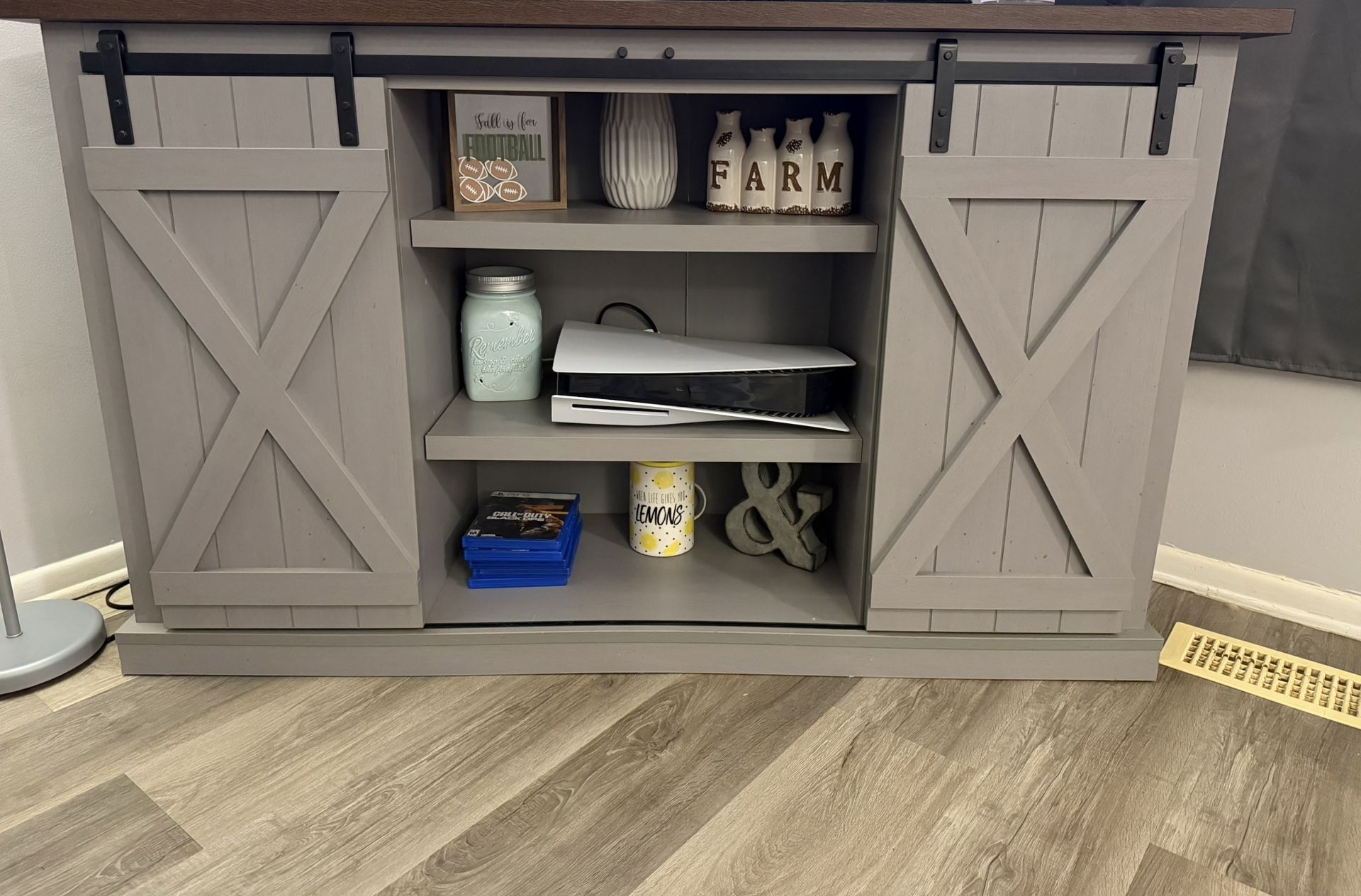 Tv Stand With Sliding Barn Style Doors