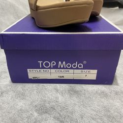 Womens Tan Wedge Size 7