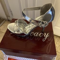 Heels Silver Size 6 One Time Used 