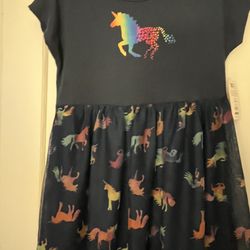 Brand New Plus Size Little Girl Unicorn Dress 14-16