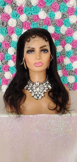 100% Human Hair Hair Lace Frontal Wig 16