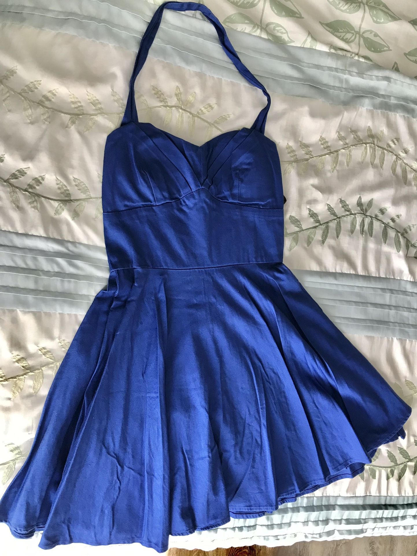 Halter Top Vintage Little Blue Dress