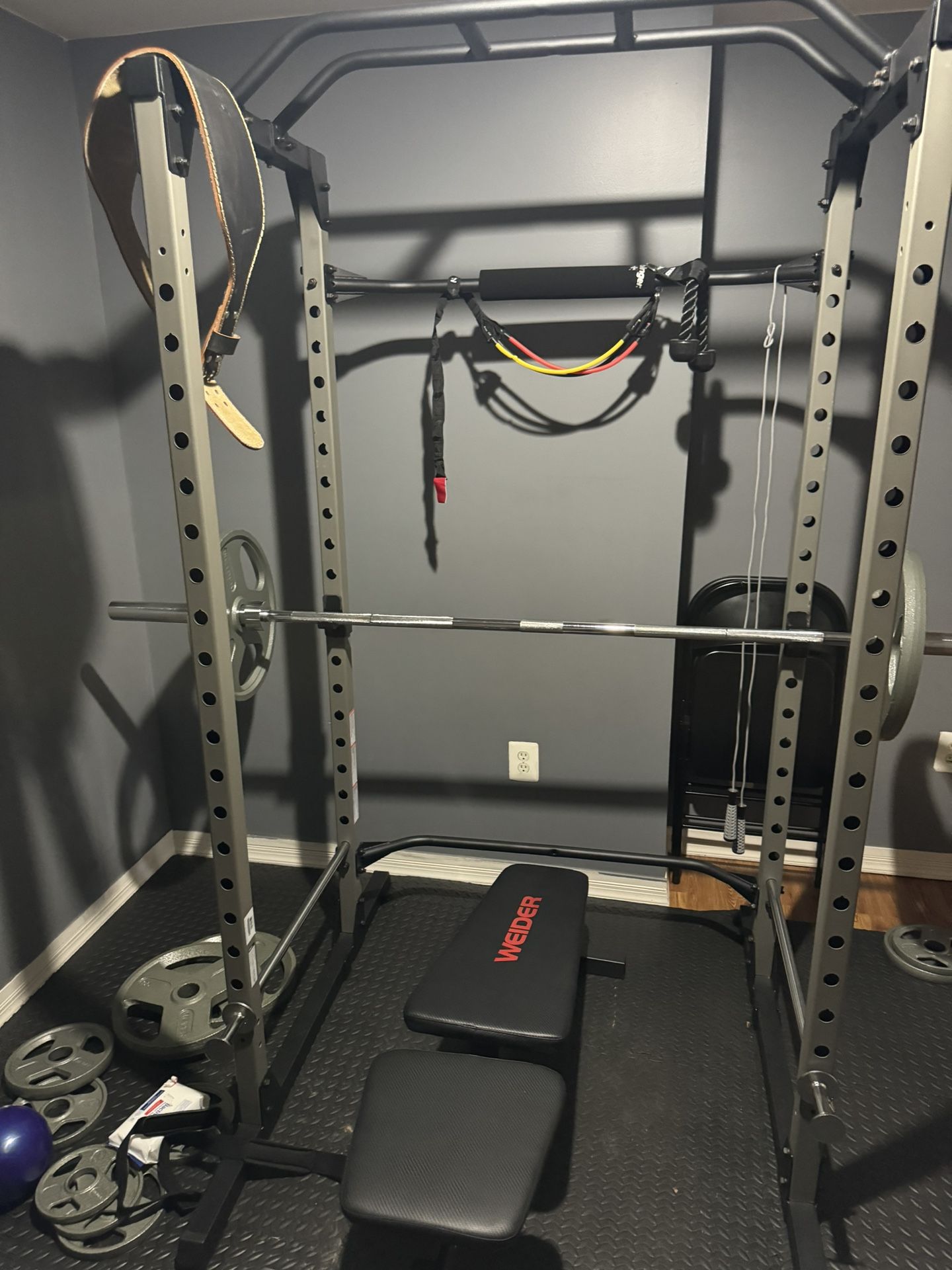 Weight Rack And Weights