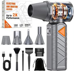 350W Cordless Electric Air Blower, Rechargeable Mini
10000mAh, 180,000 RPM, 1.57" Brushless Motor,