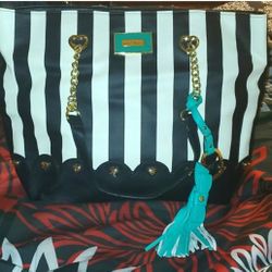 Brand New Bestsy Johnson black & White Tote