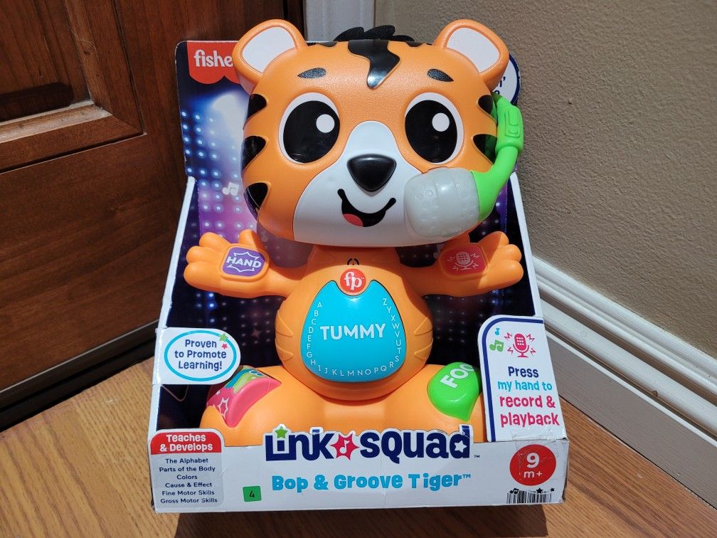 FISHER PRICE LINK GROOVE TIGER LEARNING TOY! 9 MONTHS +! BRAND NEW!