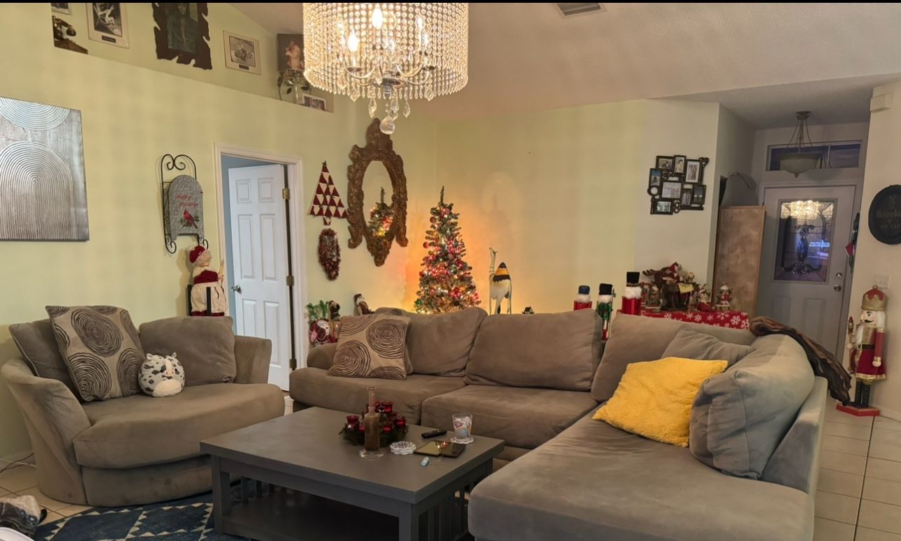 Comfortable Couch Comes With Round Chair Just Looking For New Color