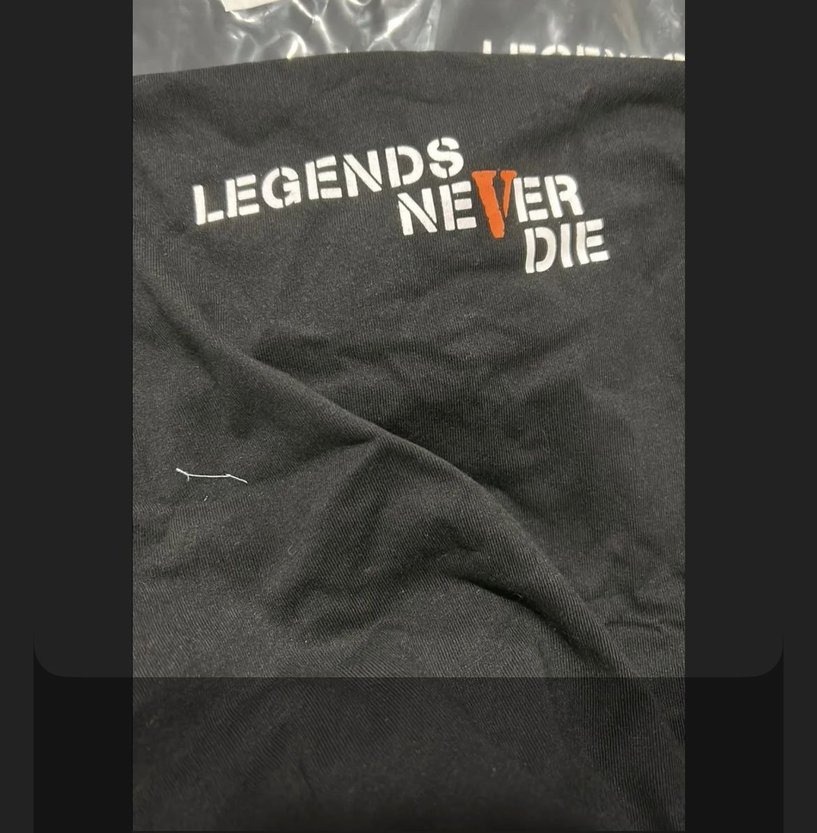 Legends Never Die Black And Orange T-Shirt With Butterflies Size L