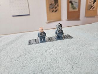 Two Lego Star Wars Imperial At-At Driver Minifigures