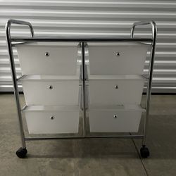 Mind Reader Rolling Cart with Drawers