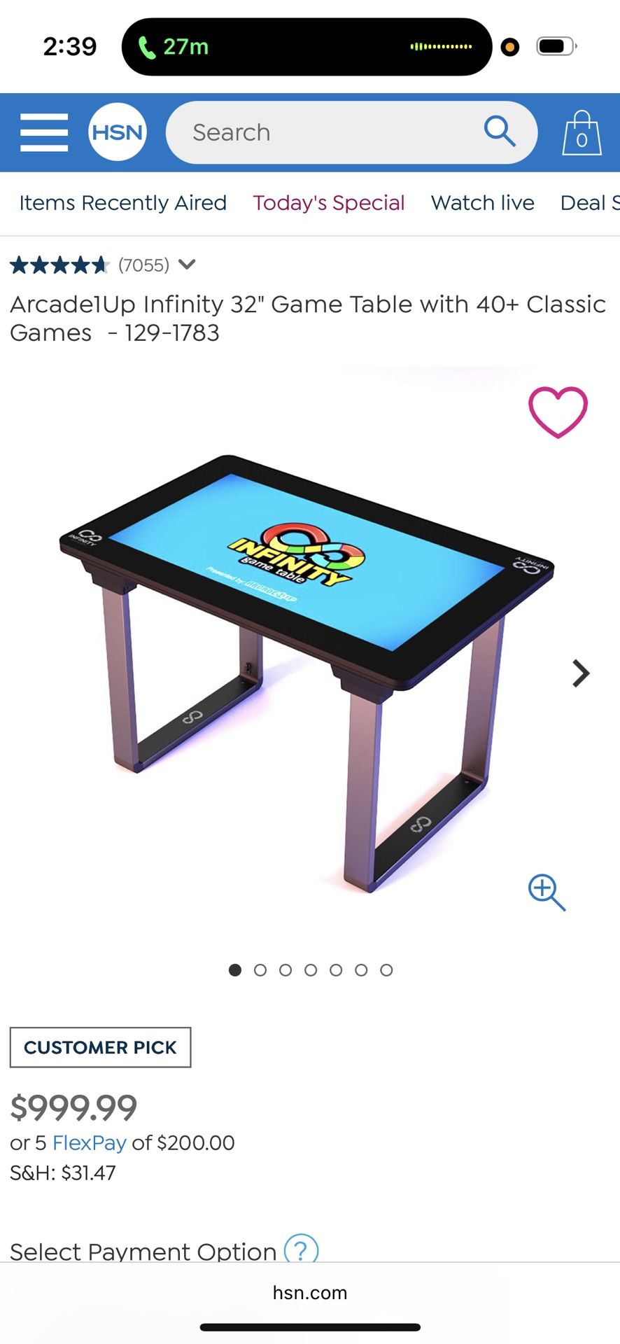 Infinity Game Table