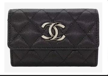 Chanel Crystal Enamel CC Logo Flap Card Holder