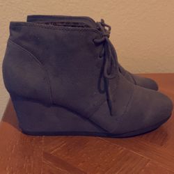 Grey Suede Wedges Size 9