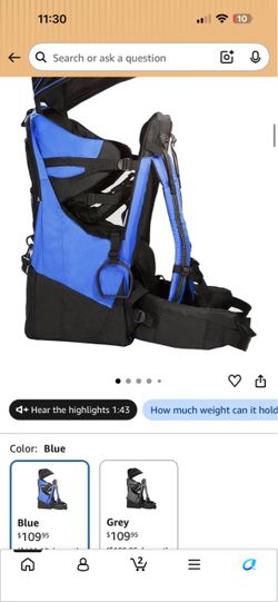 Hiking baby carrier