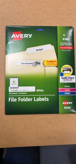 Avery file folder Labels & Address Label